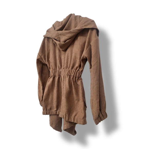 🌿NWT HYFVE Tan Cinch Waist Women's Small Cavender’s Boho Chic Fall Coat - Picture 8 of 14